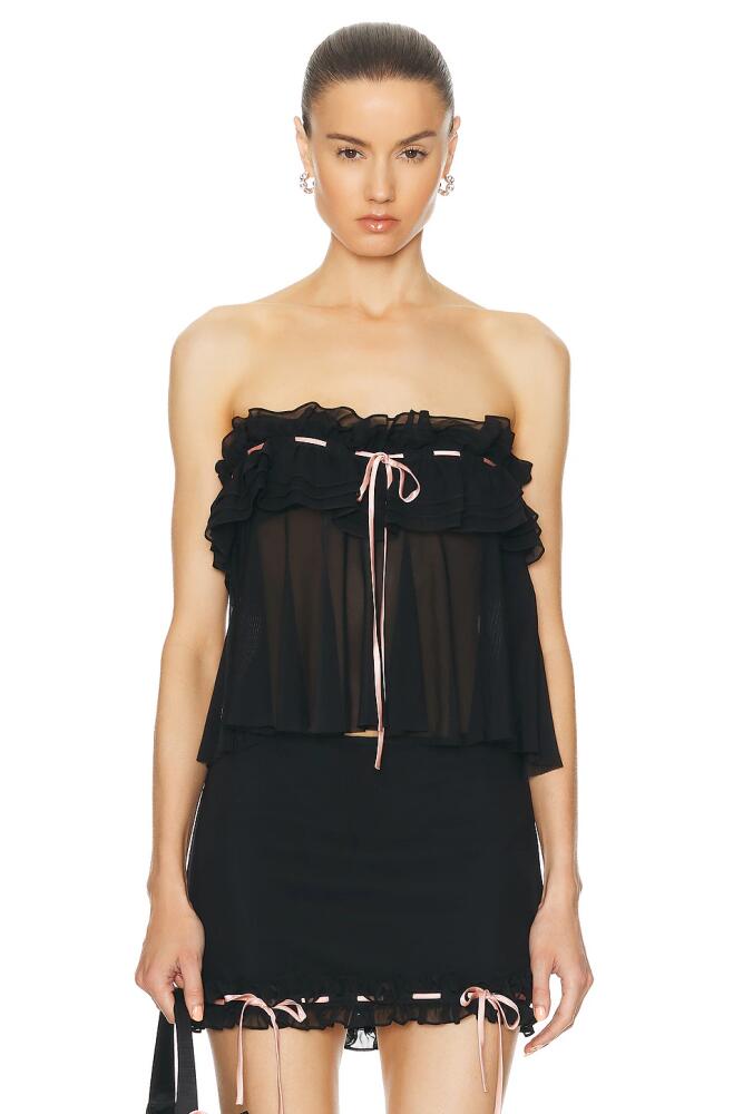 Mirror Palais Dolly Strapless Top in Black Cover