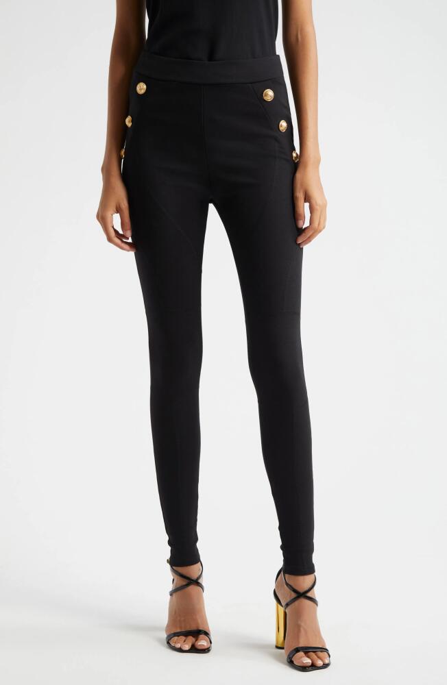 Balmain 6-Button Leggings in 0Pa Black Cover