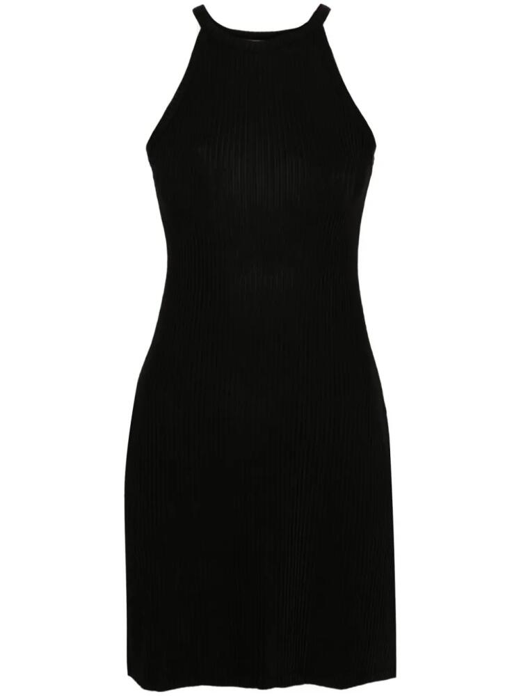 Filippa K embroidered-logo ribbed mini dress - Black Cover