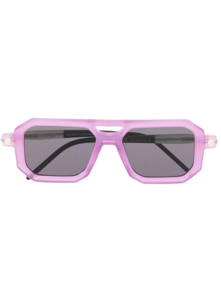 Kuboraum P8 CY geometric-frame sunglasses - Purple Cover