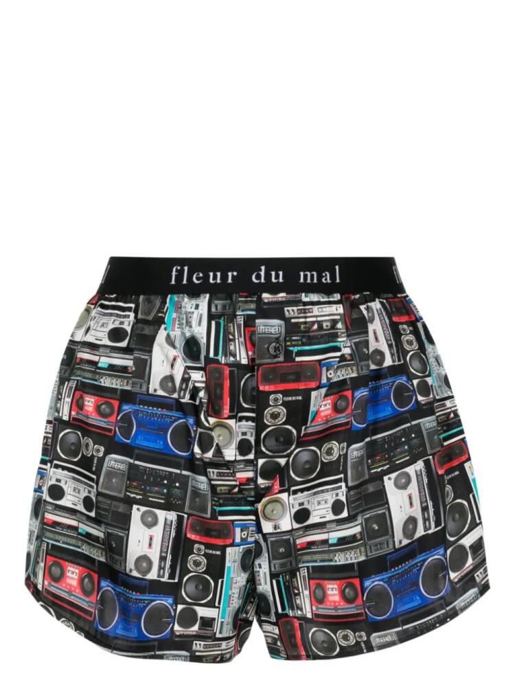 Fleur Du Mal logo-waistband graphic-print boxers - Black Cover