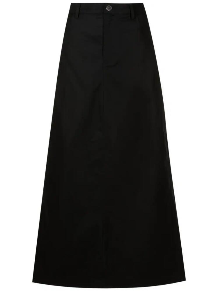 Uma | Raquel Davidowicz evasé cotton skirt - Black Cover