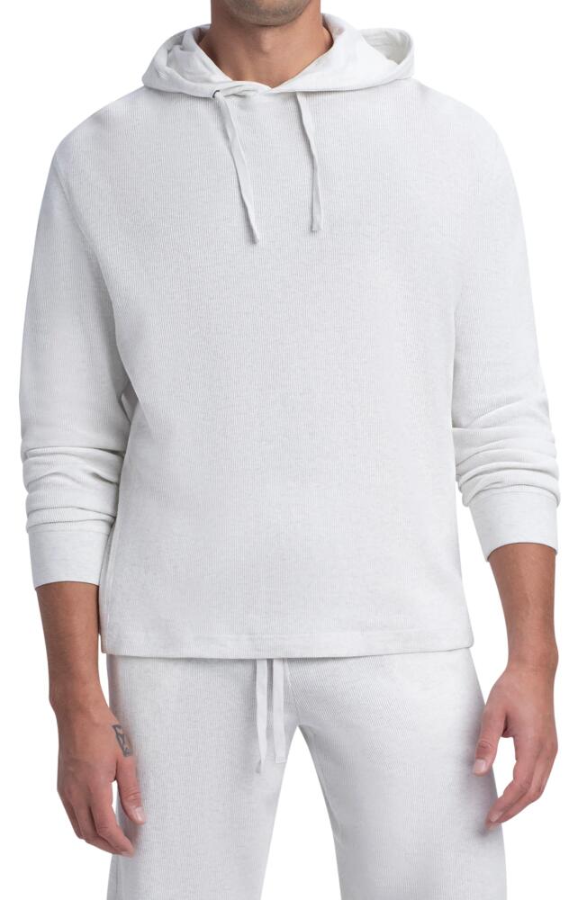 Bugatchi Comfort Knit Cotton Hoodie in Chalk Cover