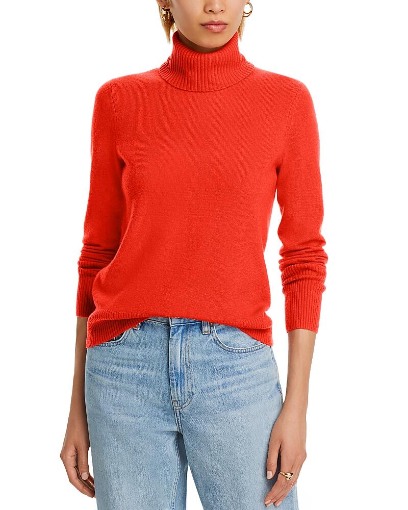 Aqua Cashmere Turtleneck Cashmere Sweater - Exclusive Cover