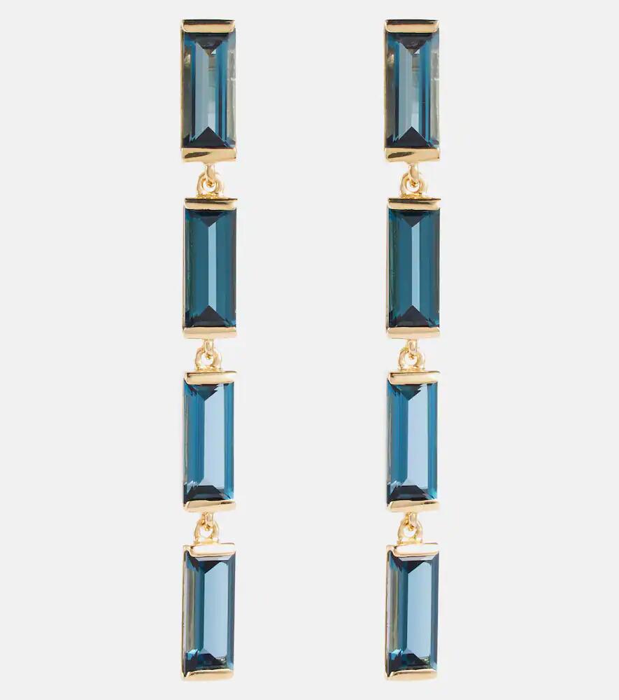 Aliita Deco Maxi 9kt gold drop earrings with topaz Cover