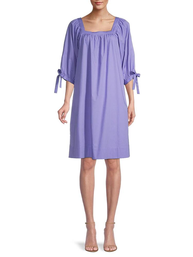 Rosso35 Women's Squareneck A-Line Dress - Violet Cover