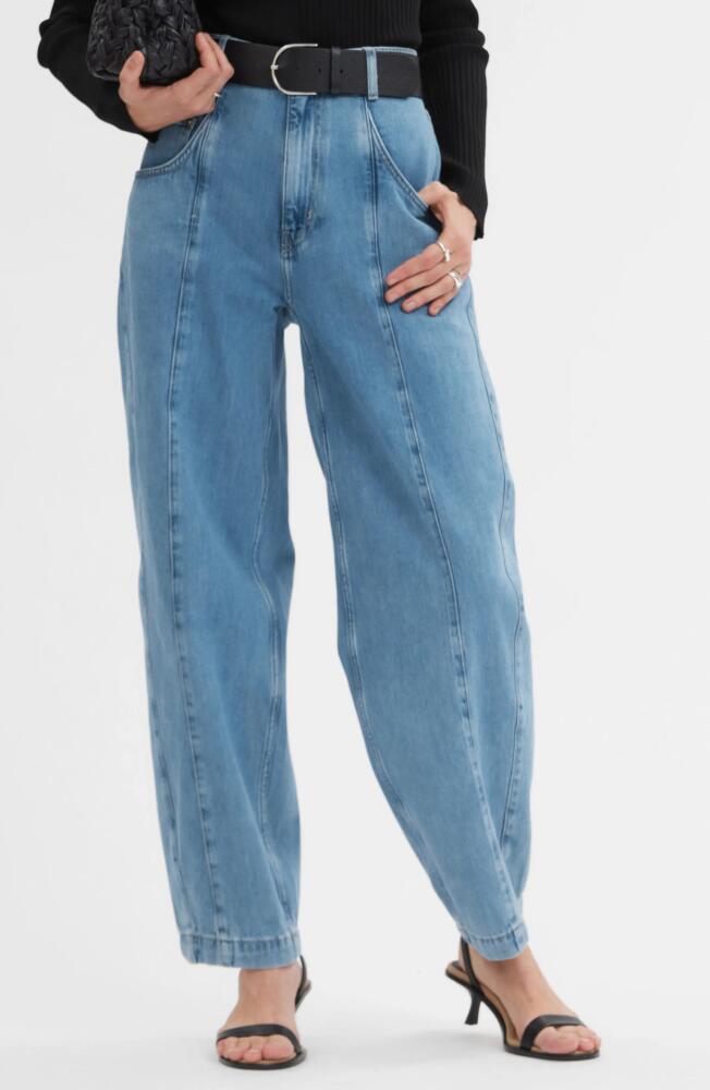 & Other Stories Bloom Cut Barrel Leg Jeans in Medium Powdery Blue Cover