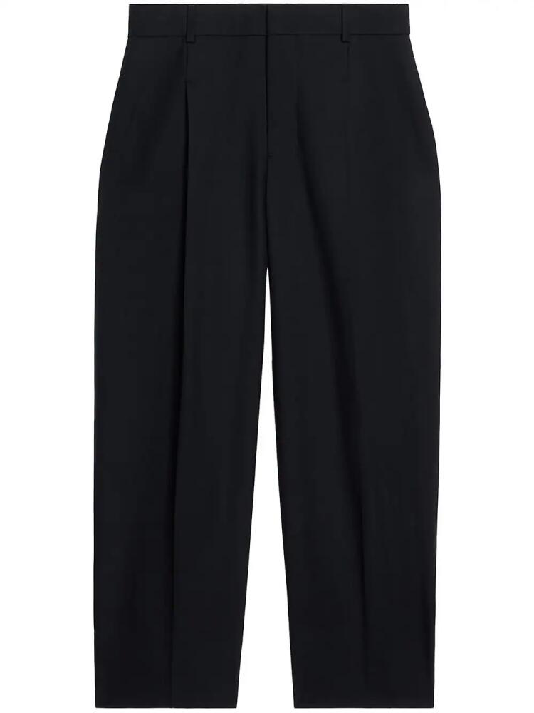 AMI Paris pleat-detail cropped trousers - Black Cover