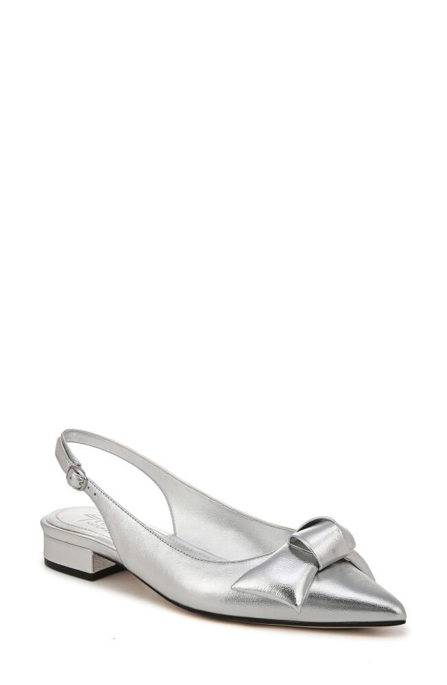 27 EDIT Naturalizer Shine Bow Pointed Toe Flat in Silver Cover