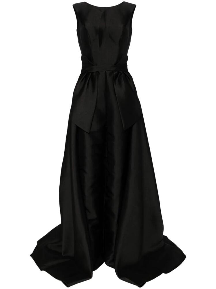 Saiid Kobeisy Mikado classic jumpsuit with detachable overskirt - Black Cover