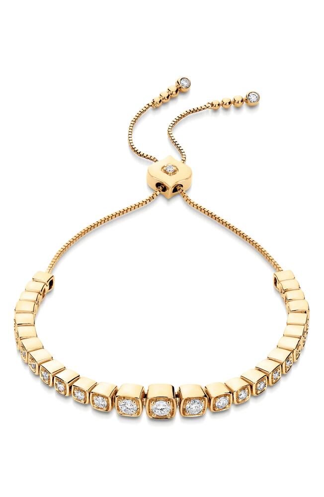 Sara Weinstock Isadora Cushion Diamond Bolo Bracelet in Yellow Gold Cover