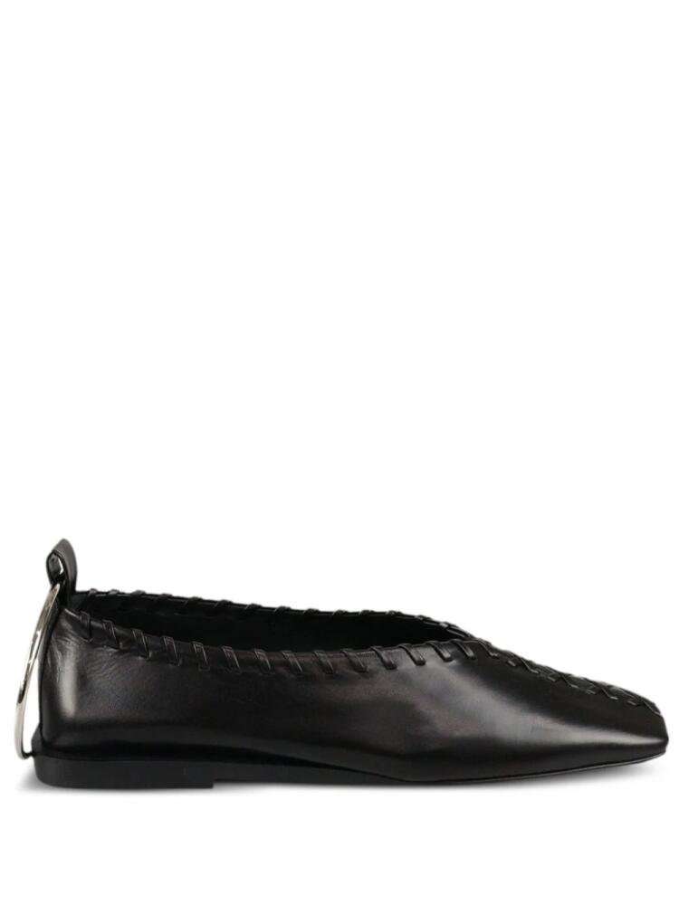 Jil Sander Scarpa leather ballerina shoes - Black Cover