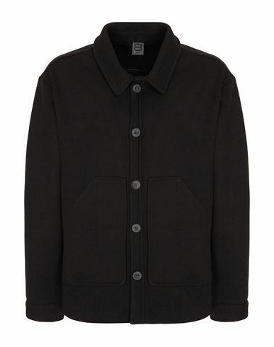 8 By Yoox Overshirt Jacket Man Shirt Black Polyester Cover