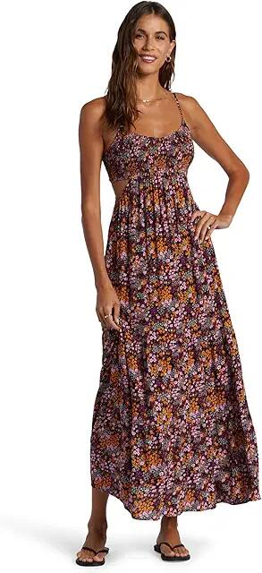 Roxy Hot Tropics Maxi Dress (Anthracite Floral Daze) Women's Clothing Cover