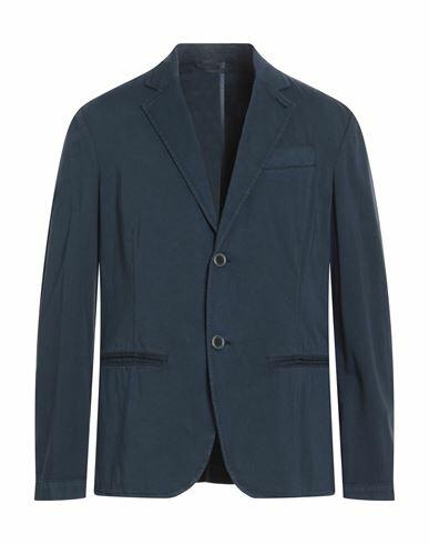 A. testoni Man Blazer Slate blue Cotton, Elastane Cover