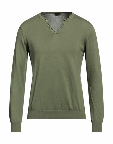 Blauer Man Sweater Military green Cotton Cover