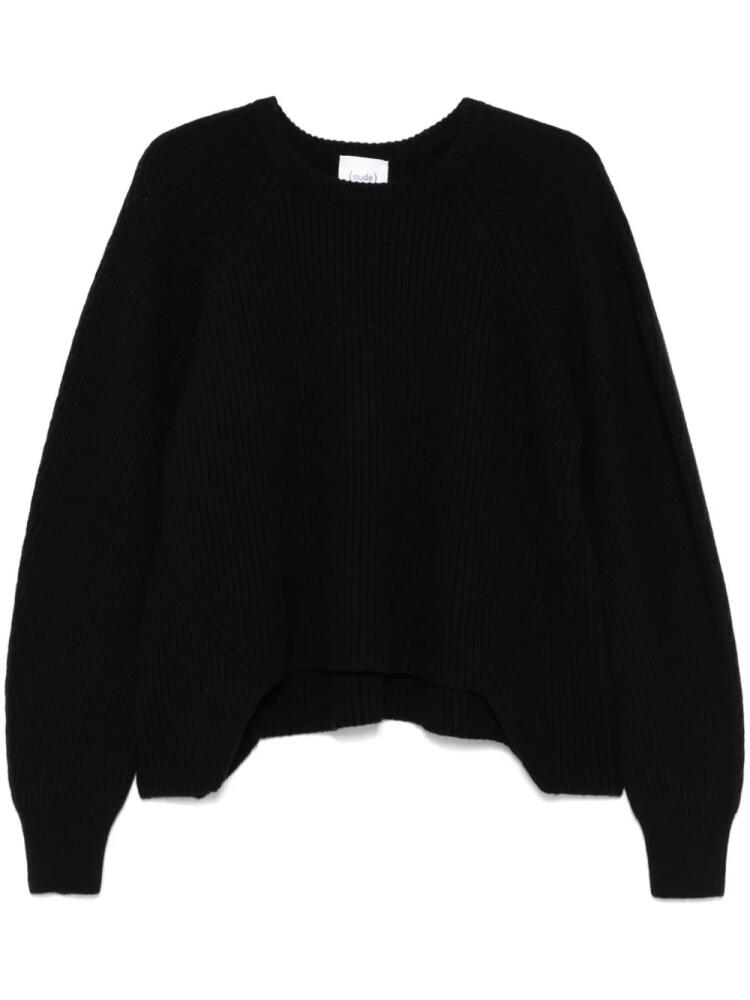 Nude wool sweater - Black Cover