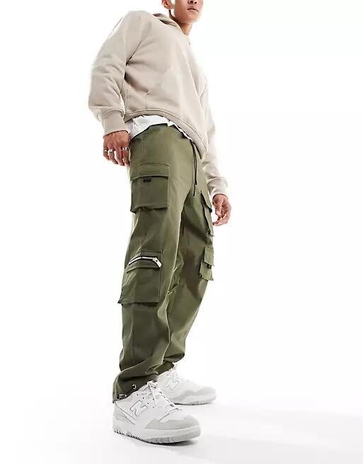 Sixth June multi cargo pants in khaki-Green Cover