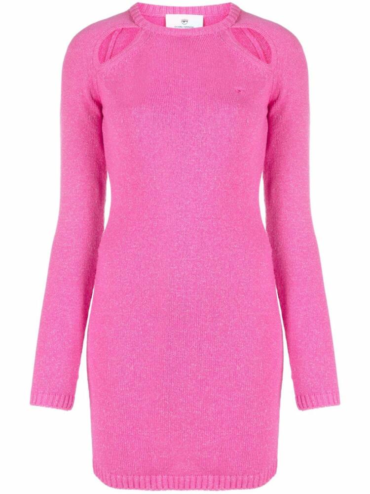 Chiara Ferragni cut-out knitted minidress - Pink Cover