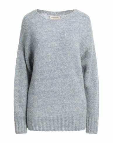 Gentryportofino Woman Sweater Slate blue Alpaca wool, Polyamide, Cashmere, Wool Cover