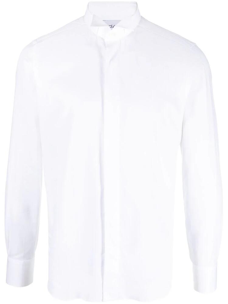 D4.0 bow-collar long-sleeve shirt - White Cover