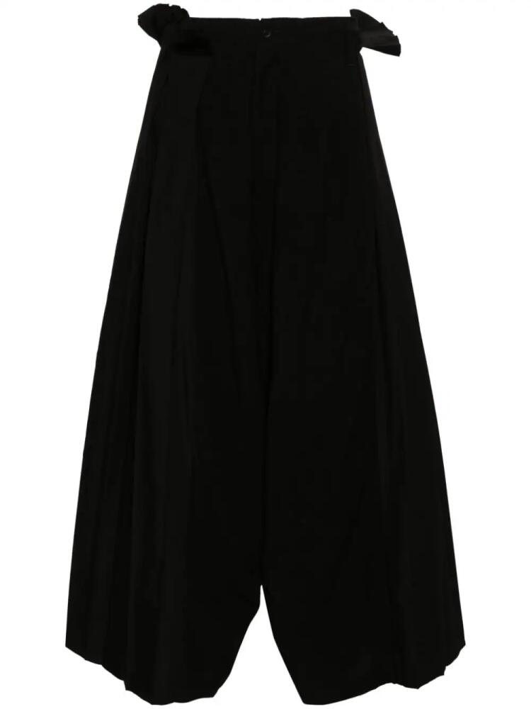 Yohji Yamamoto pleated wide-leg trousers - Black Cover