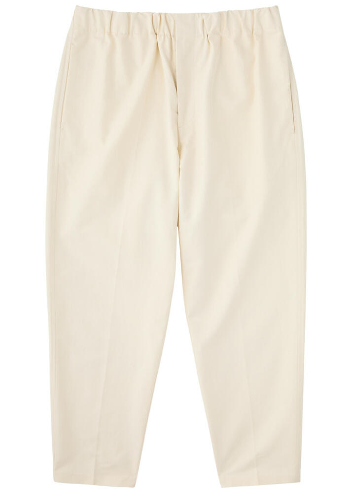 Jil Sander Tapered-leg Cotton Trousers - Ivory Cover