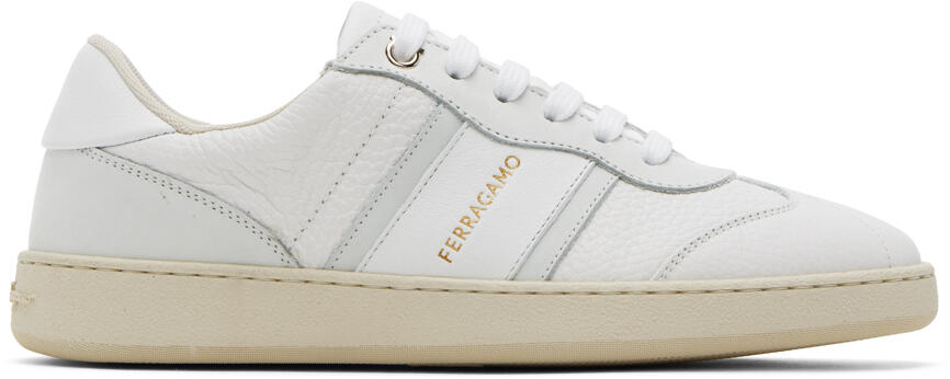 Ferragamo White Achille 1 Sneakers Cover