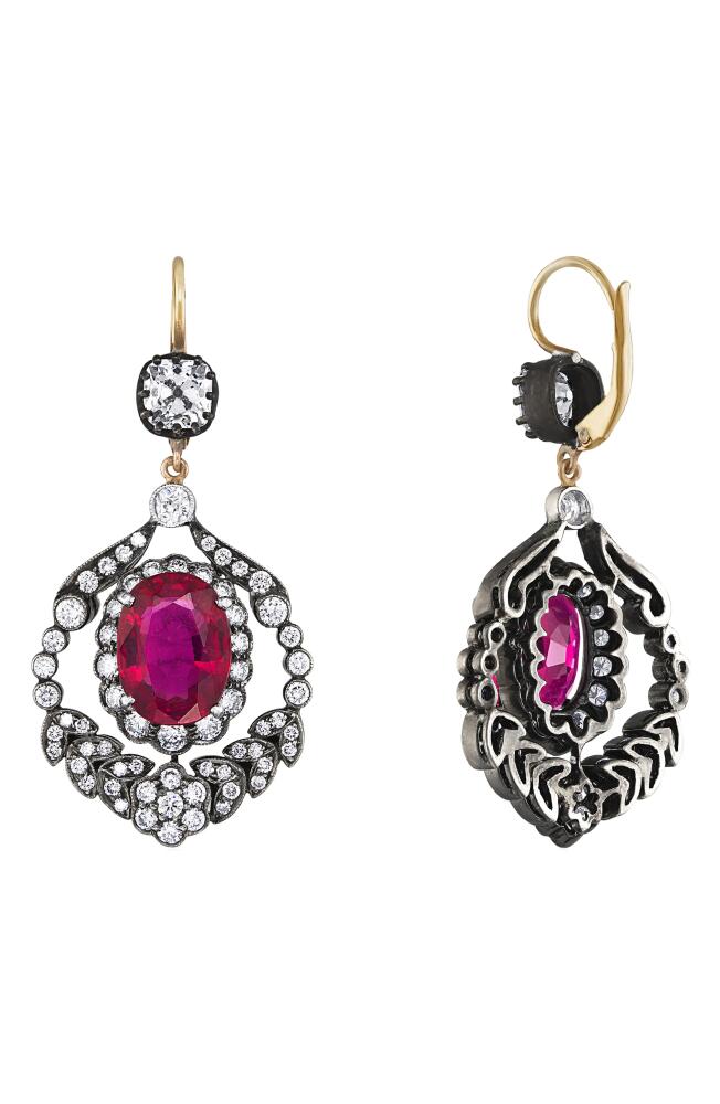 Mindi Mond Cherry Blossom Chandelier Drop Earrings in Gold/Silver/Mixed Stones Cover