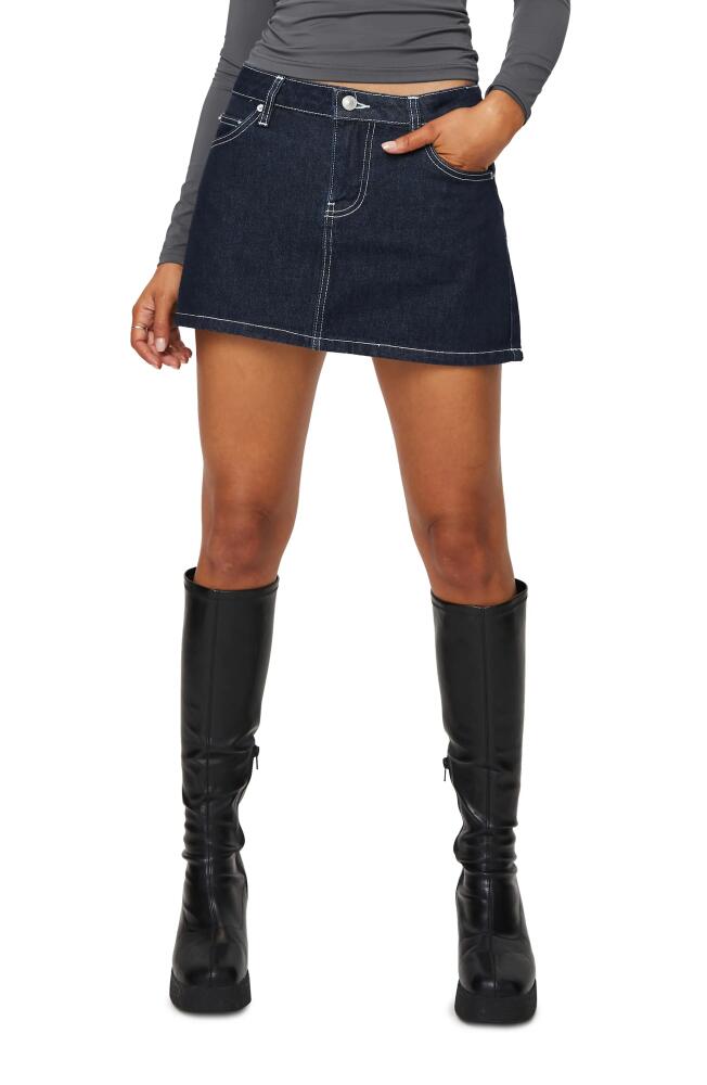 Princess Polly Bracken Low Rise Denim Miniskirt in Navy Cover