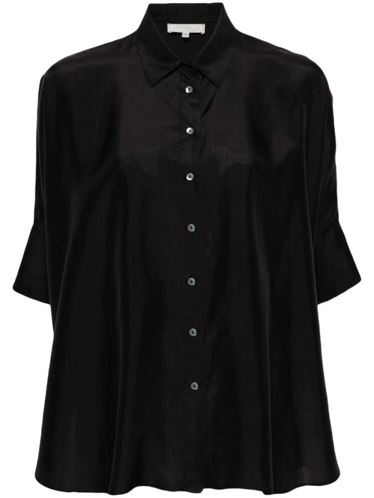 Antonelli classic-collar silk shirt - Black Cover