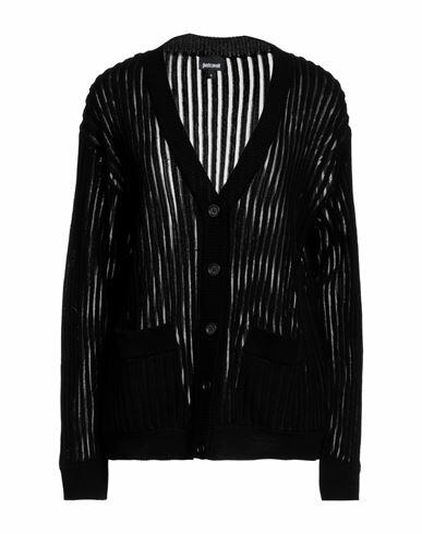 Just Cavalli Woman Cardigan Black Cotton, Polyamide, Polyester Cover