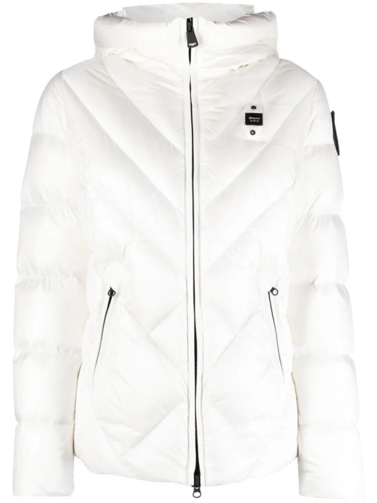 Blauer feather-down padded jacket - White Cover