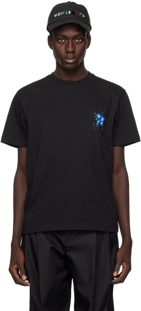 ADER error Black Crystal-Cut T-Shirt Cover