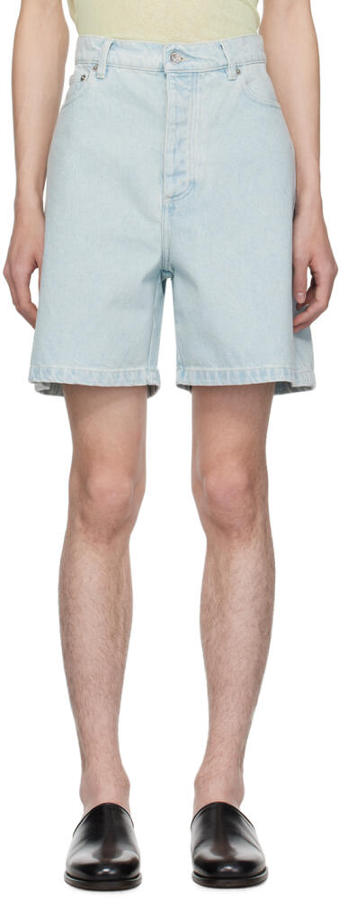 Nanushka Blue Novan Denim Shorts Cover