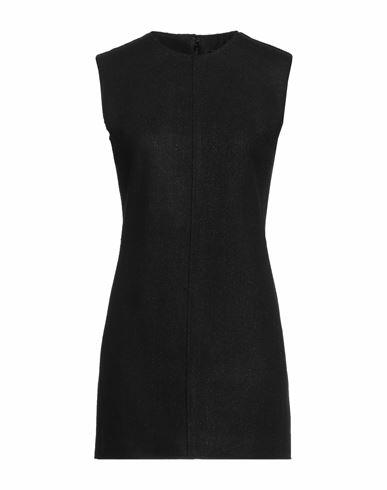 Bcbgmaxazria Woman Mini dress Black Virgin Wool, Polyamide Cover