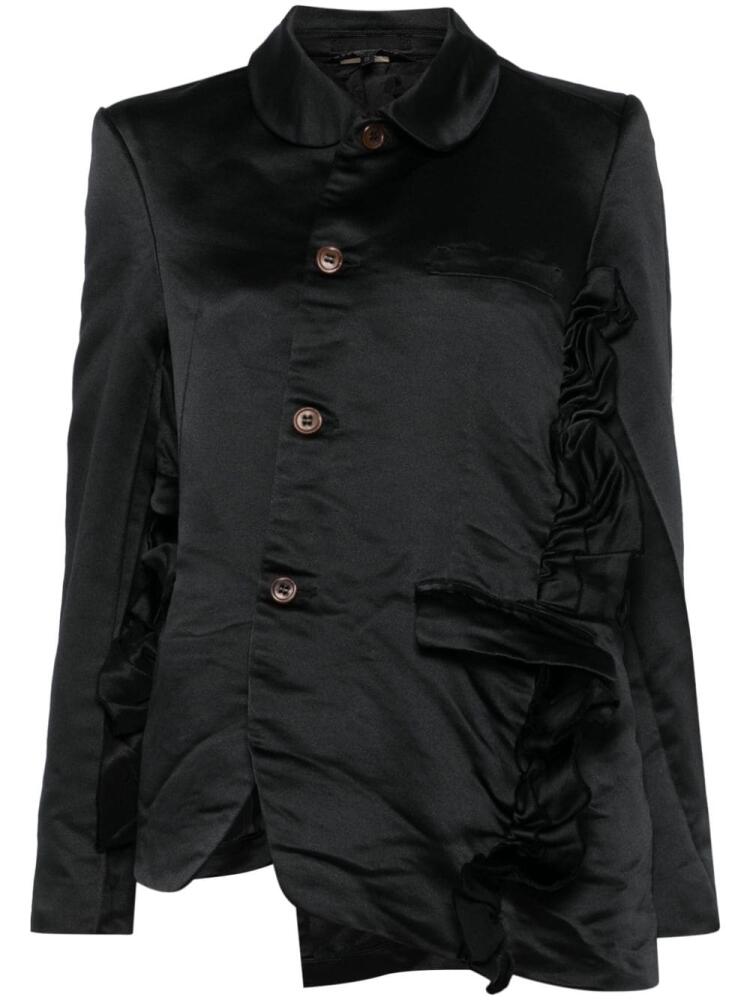 Black Comme Des Garçons ruffled-trim jacket Cover