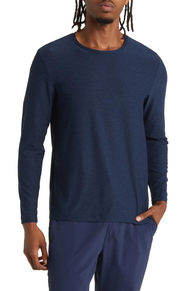 Beyond Yoga Featherweight Always Beyond Long Sleeve Performance T-Shirt in Nocturnal Navy Cover