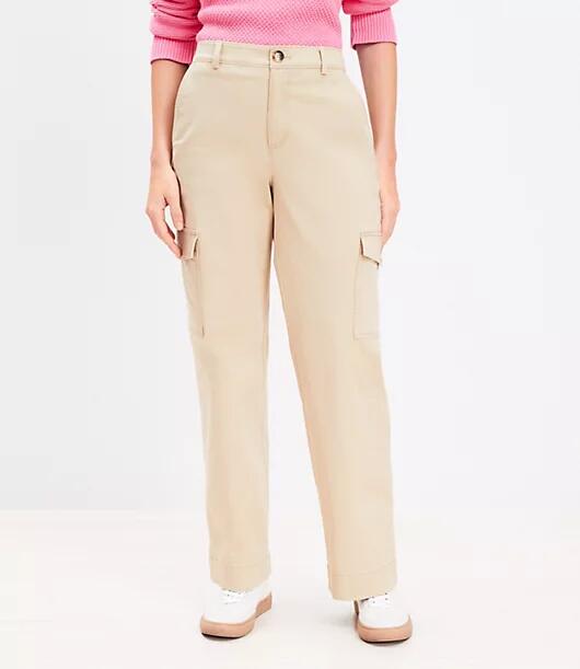 Loft Petite Curvy Structured Cargo Pants in Twill Cover