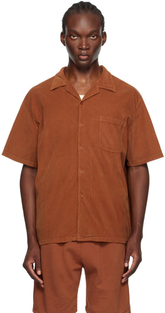 Les Tien Orange Relaxed Shirt Cover