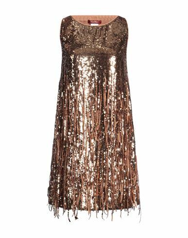 Max Mara Studio Woman Mini dress Bronze Polyester Cover