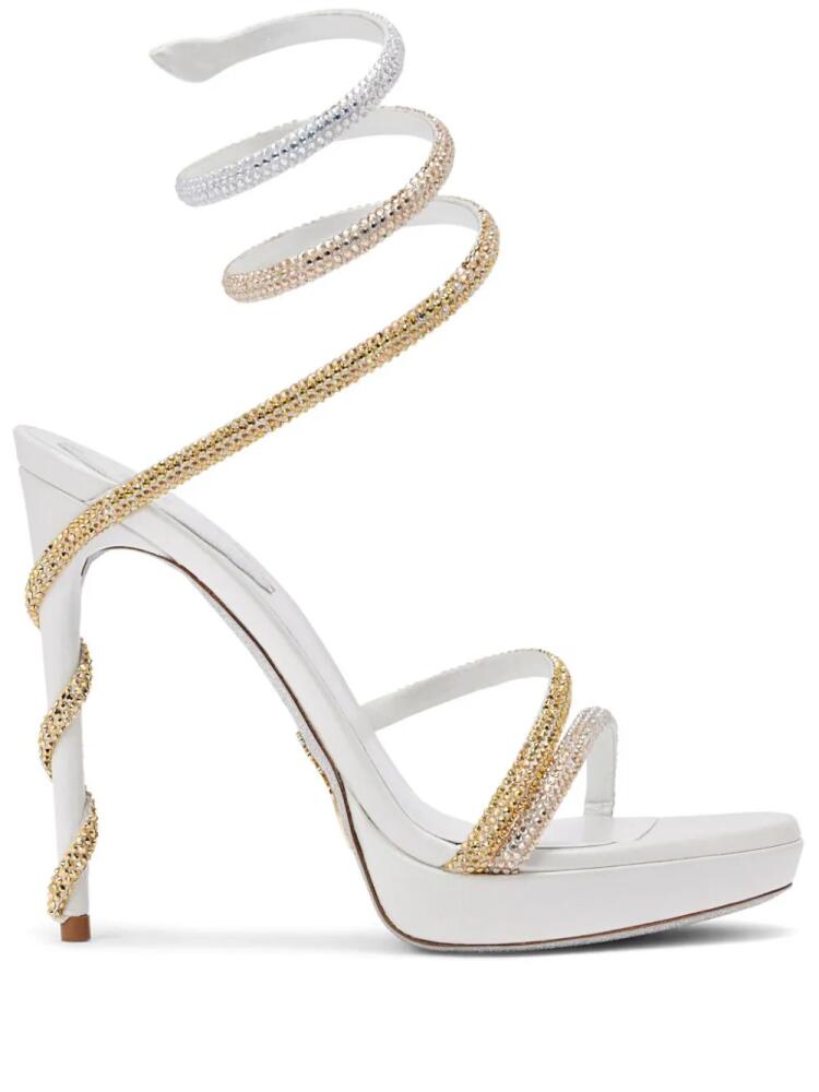 René Caovilla 105mm Margot sandals - White Cover