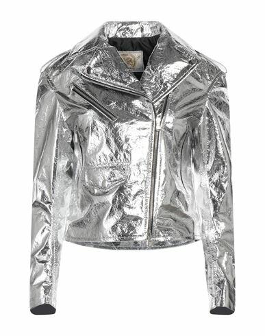 Vintage De Luxe Woman Jacket Silver Viscose Cover