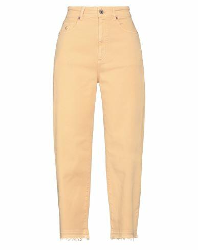 Avantgar Denim By European Culture Woman Pants Sand Cotton, Polyester, Elastane Cover