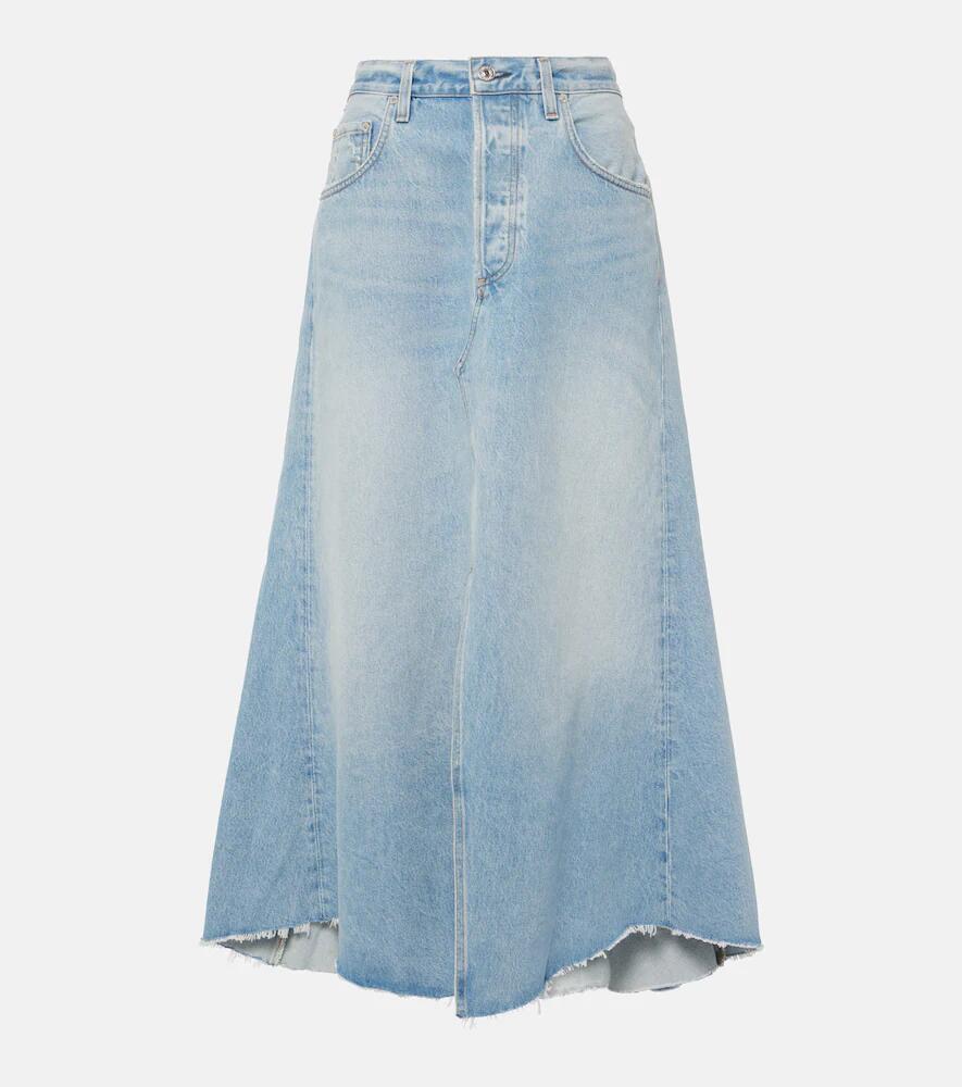 Citizens of Humanity Mina Reworked denim midi skirt Cover