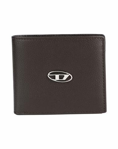 Diesel Hiresh S. ii Man Wallet Dark brown Bovine leather Cover