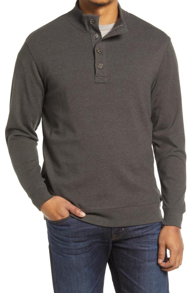 The Normal Brand Puremeso Mock Neck Top in Charcoal Cover