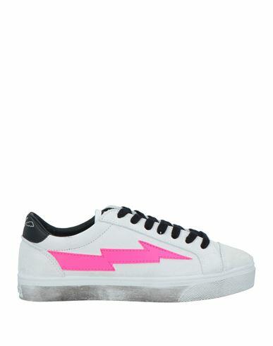 Sanyako Woman Sneakers Off white Soft Leather, Textile fibers Cover