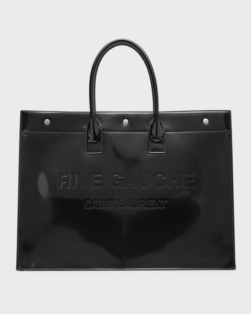 Saint Laurent Men's Rive Gauche Large Patent Leather Tote Bag Cover