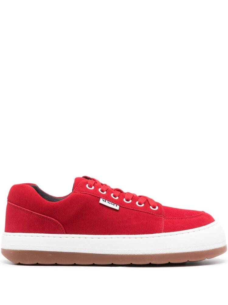 Sunnei Dreamy low-top suede sneakers - Red Cover